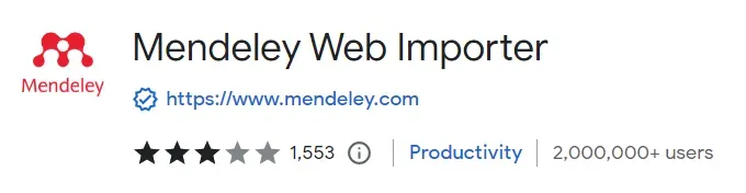 Mendeley Web Importer Chrome Extension
