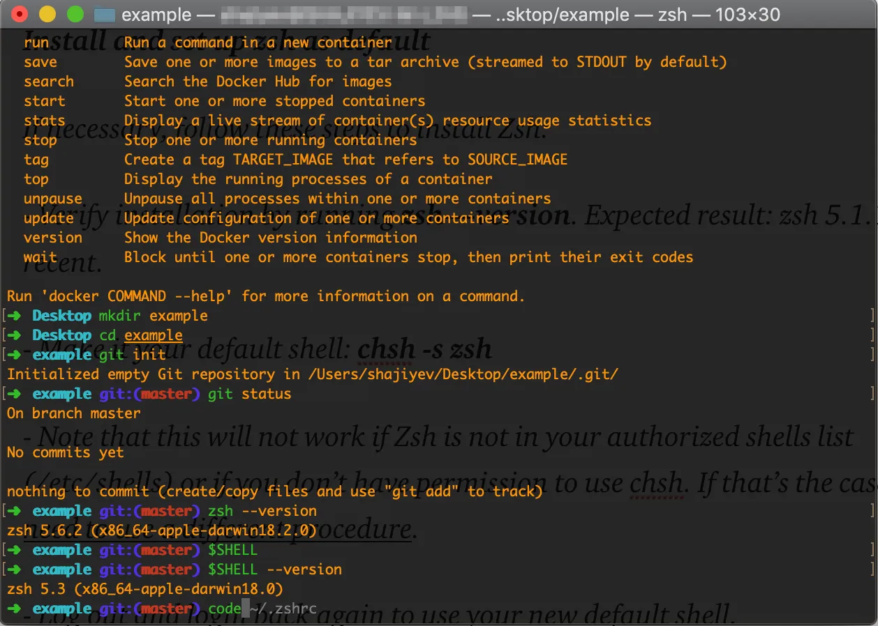 Oh-My-Zsh Configuration Guide for MacOs Terminal