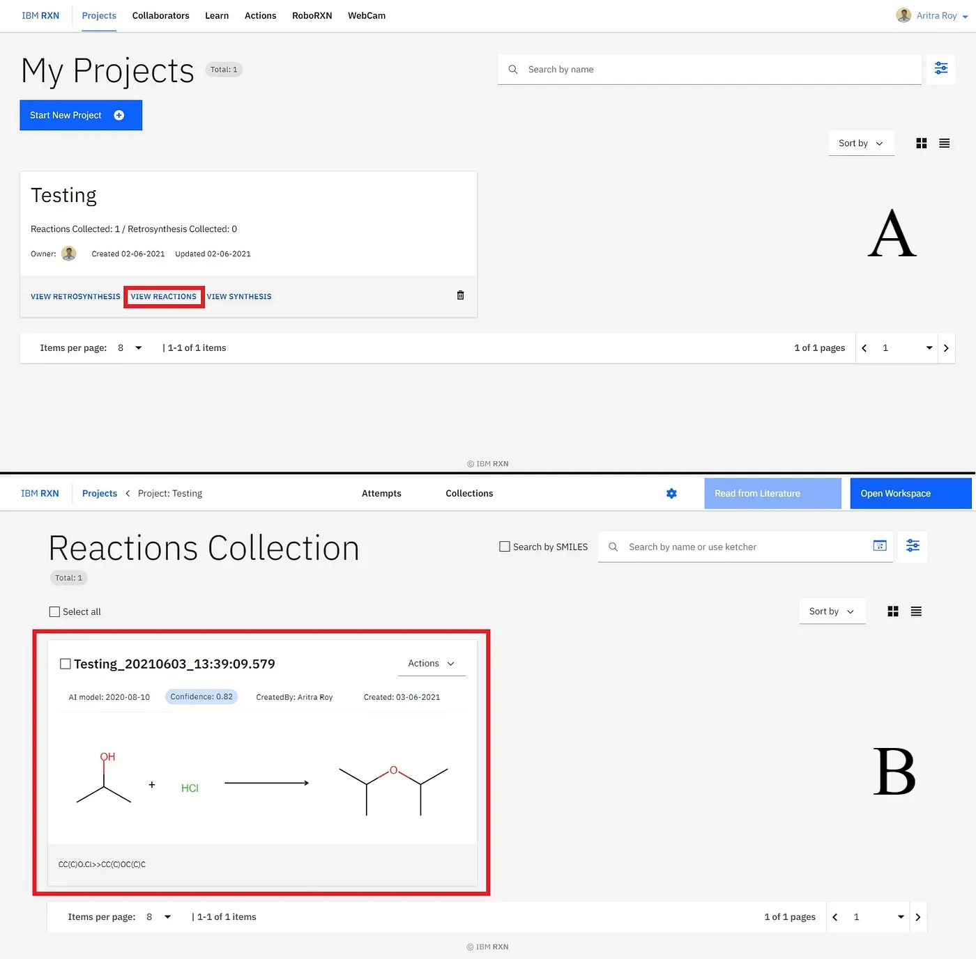 Studying collected reactions